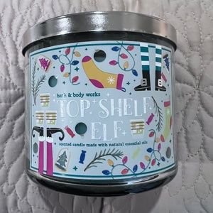 ****  Bath and Body Works Top Shelf Elf 3 Wick Candle NWT